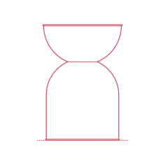 Objects Plant Pots Hourglass Planter Large Outline Icon Svg Set, Free Vectors File